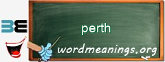 WordMeaning blackboard for perth